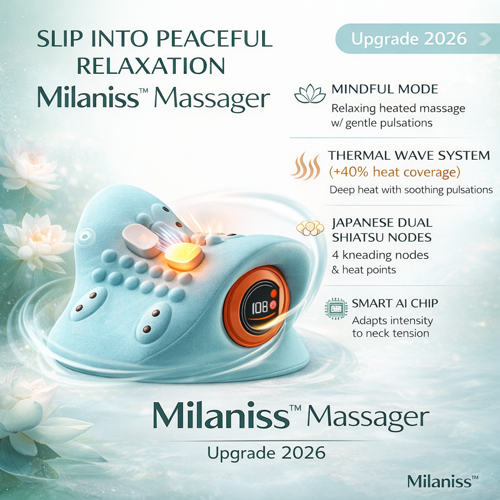 Milaniss™ Neck Therapy Device Deep Shiatsu Relief & Therapeutic Heat (Upgrade 2026)